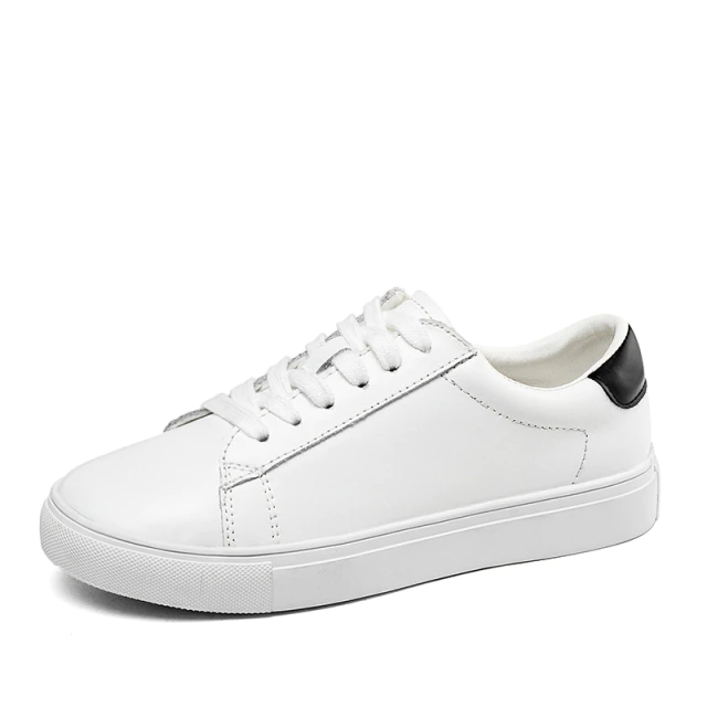 Monrroy Women's Leather Flat Comfortable Soft Sneaker Shoes