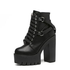 Nix Women's Lace-up Soft Leather Platform Boots