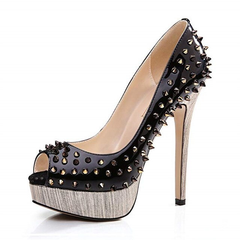 Poliana Women's High-Heeled Shoes With Rivets