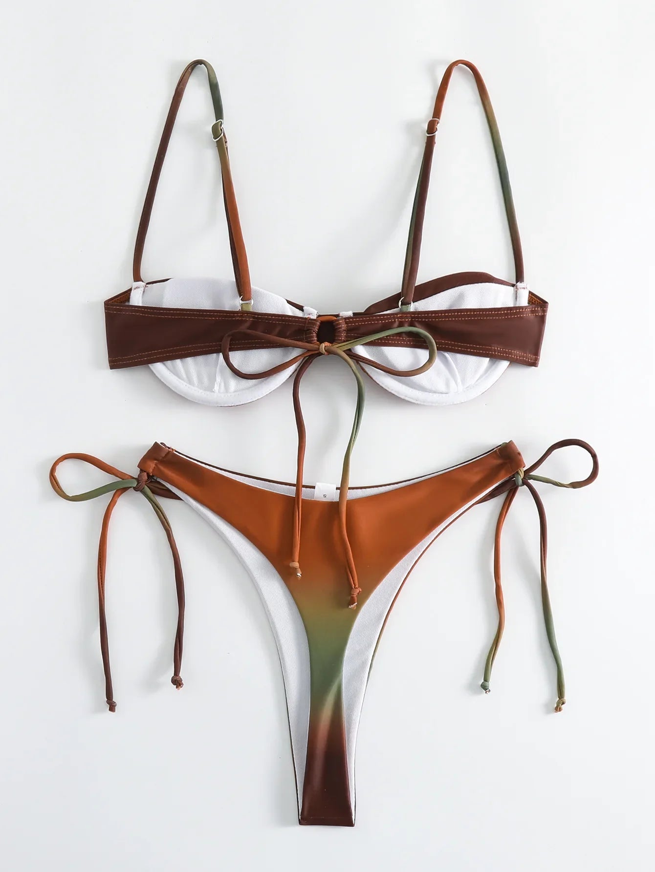 Sexy Brown Gradient Bikini Set