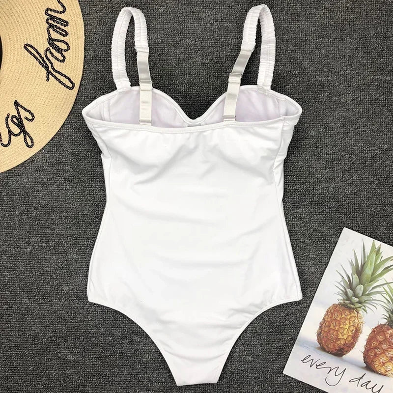 Sexy Underwired Bra Cup One Piece Swimsuit