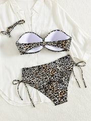 Sexy Black Leopard Print Bikini Set