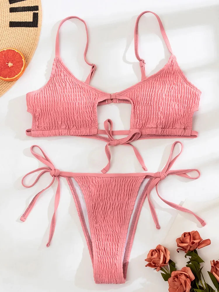 Sexy Hollow Out Micro Thong Bikini