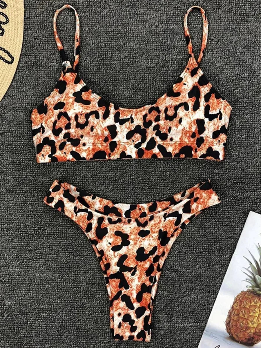 Snake Leopard Brazilian Bikini