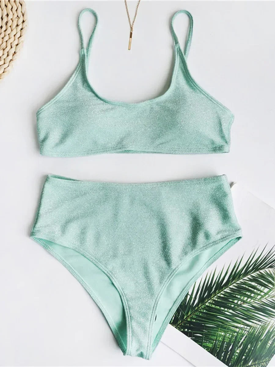 Glitter Sparkling Female Swimsuit