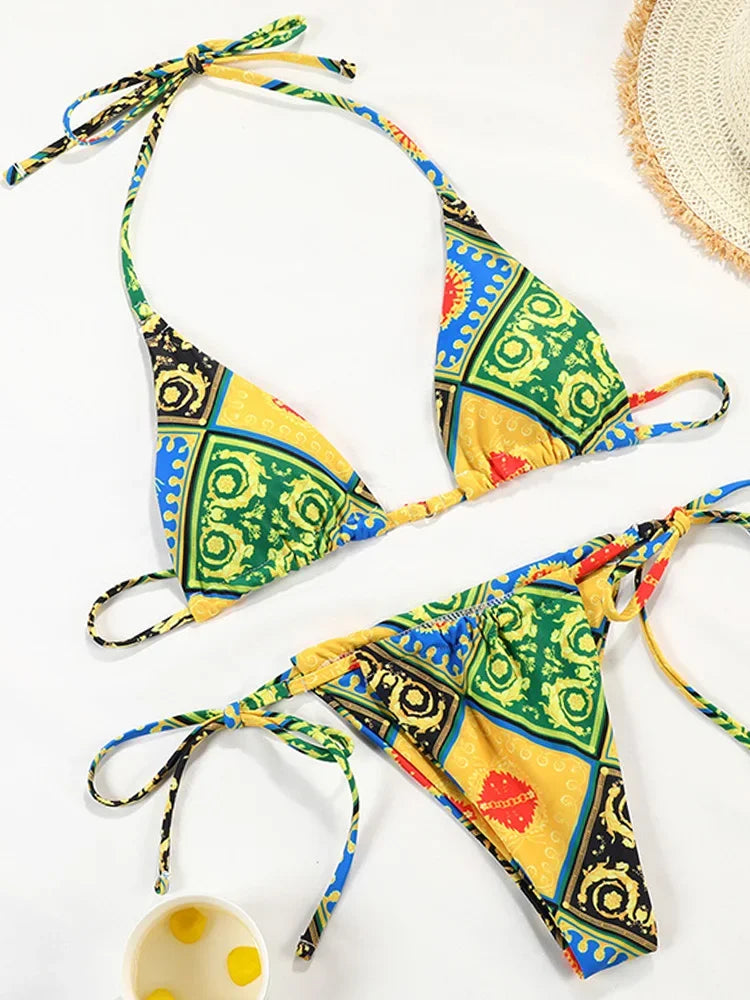 Polka Dot Mini Micro String Bikini