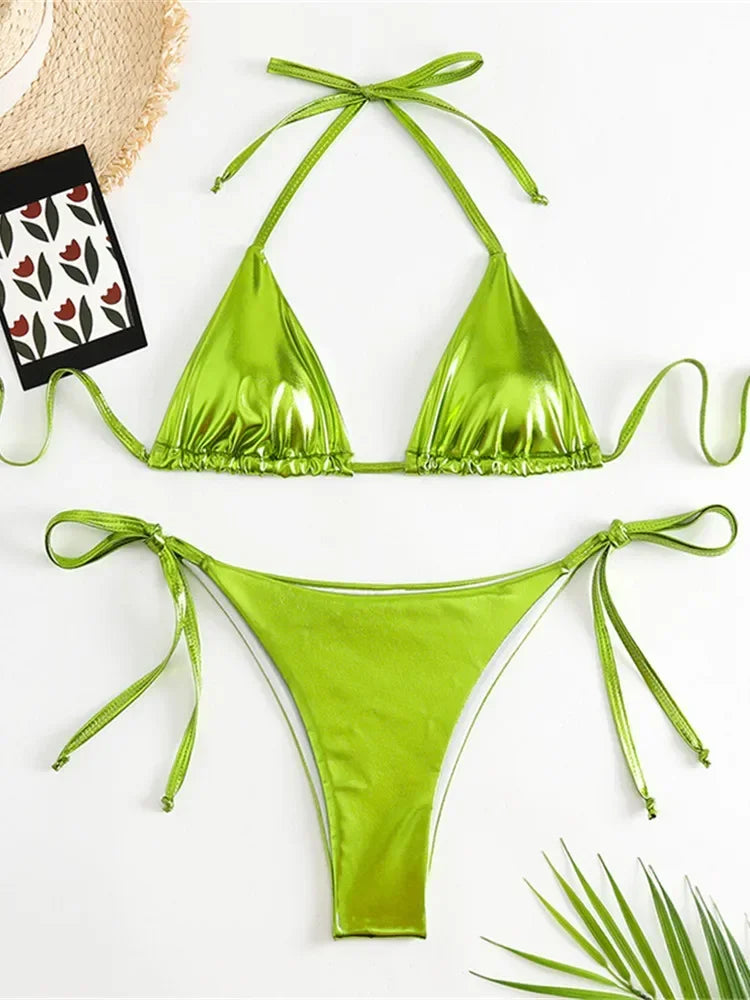 Sexy Brozing Gold Bikini