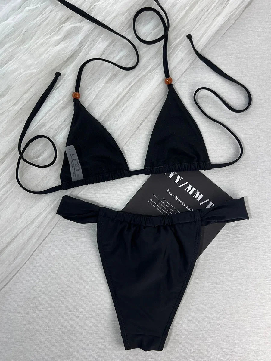 Halter Mini Micro Beads Bikini