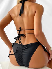 Wrap Around Halter Diamond Bikini