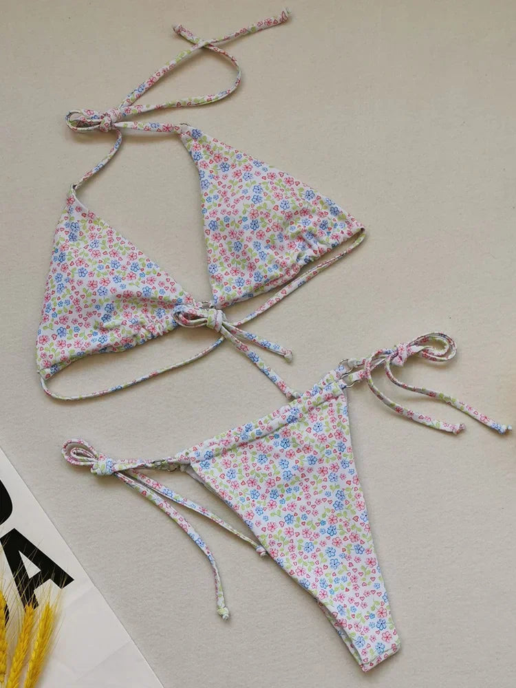 Polka Dot Mini Micro String Bikini