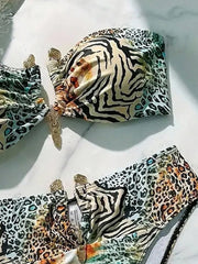 S - XL Leopard Bandeau Bikini