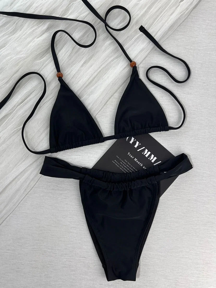 Halter Mini Micro Beads Bikini