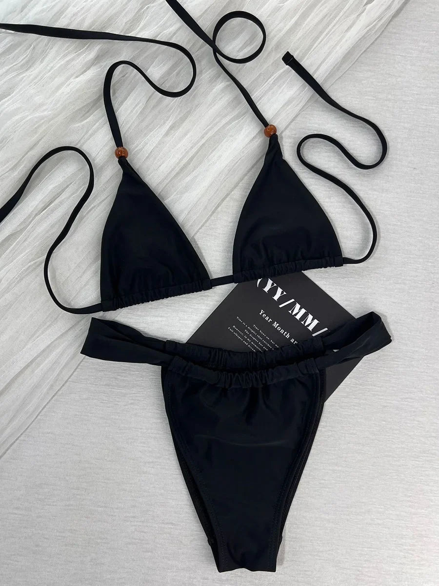 Halter Mini Micro Beads Bikini