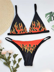 Fire Print Bikini