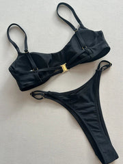 Sexy Metal Ring Mini Micro Thong Bikini