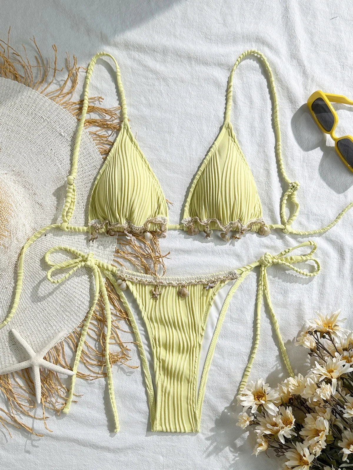 Sexy Shell Starfish Ornament Bikini Set