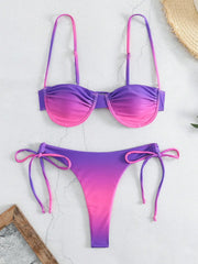 Sexy Brown Gradient Bikini Set