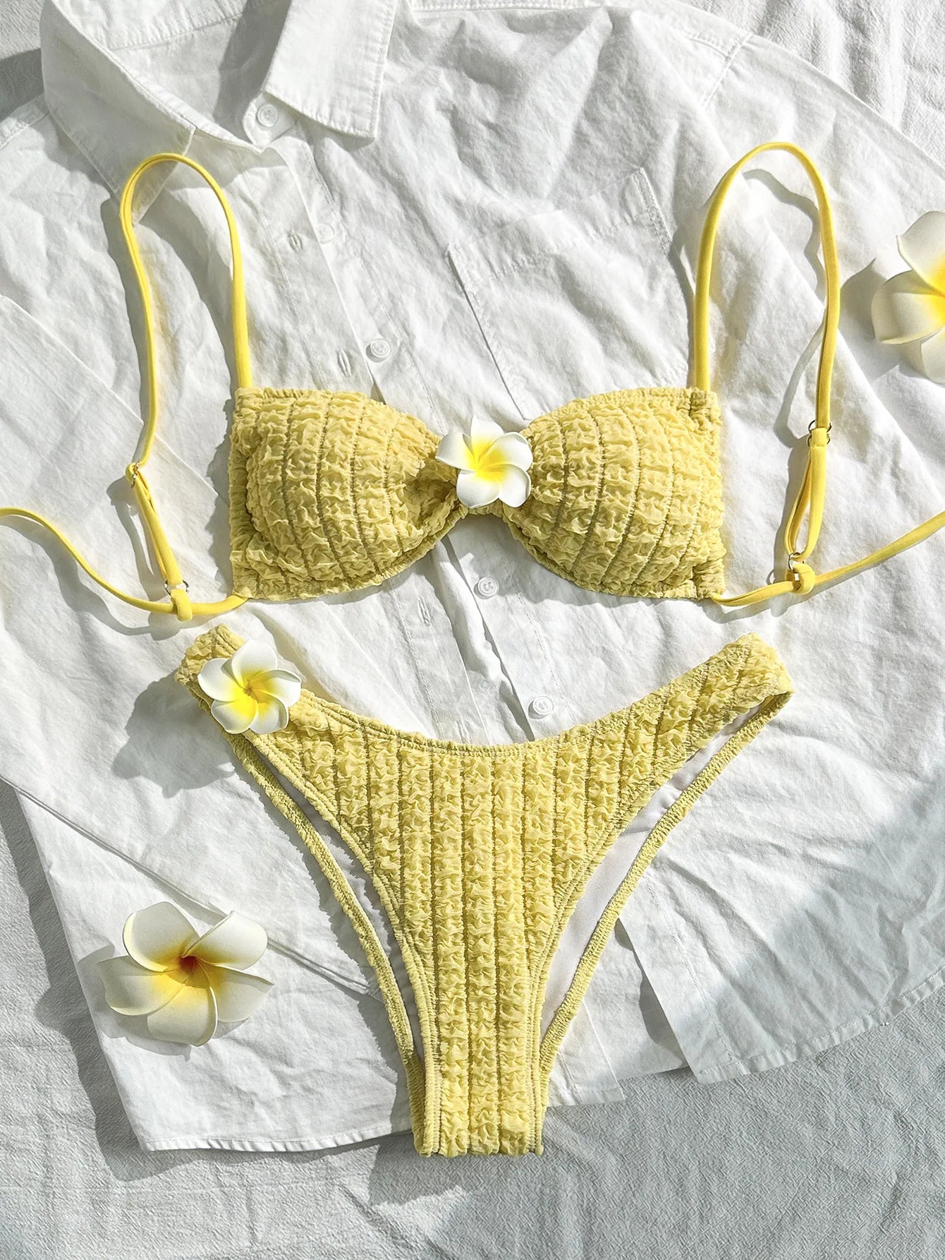 Sexy 3D Sunflower Bikini Set