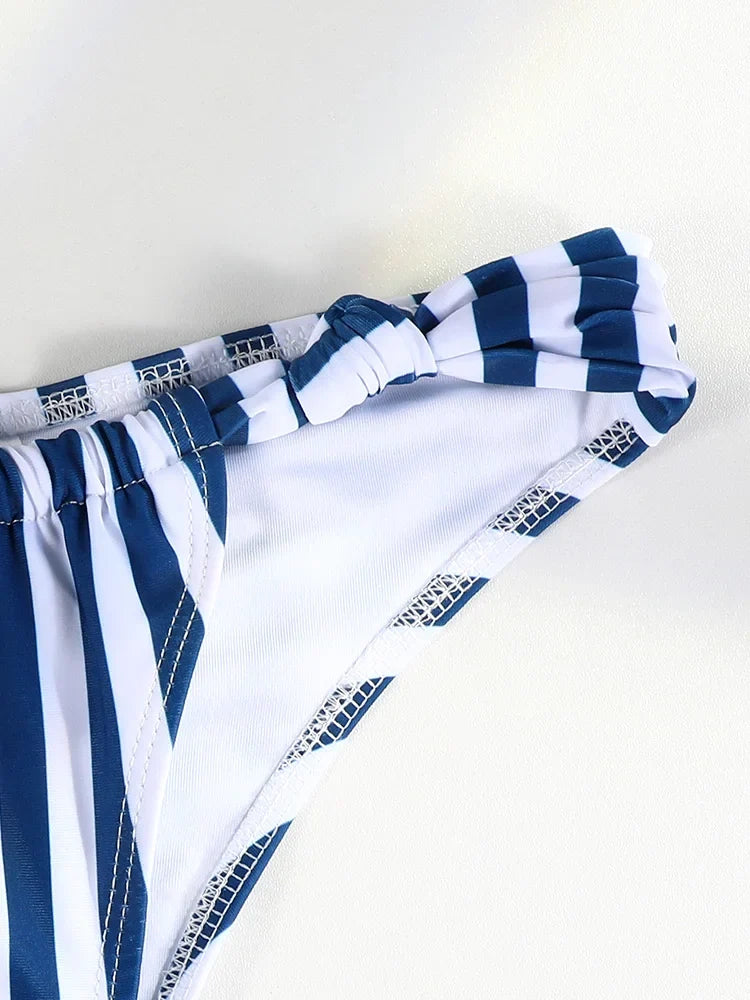 Sexy Bandeau Striped Bikini