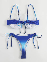 Sexy Brown Gradient Bikini Set