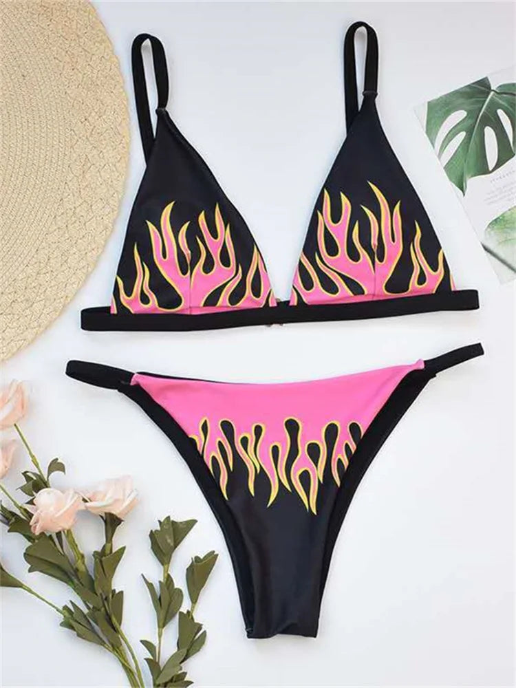 Fire Print Bikini