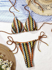 XS - L Mesh Knitted Rope Halter Brazilian Bikini