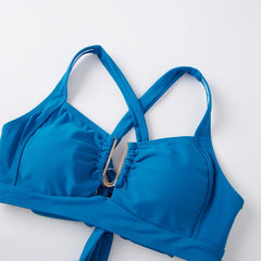 Women Summer Solid Color Bikini Sets