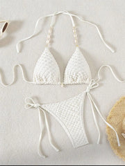 Sexy White Shell String Bikini