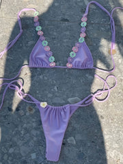 Sexy 3D Flower Bikini Set