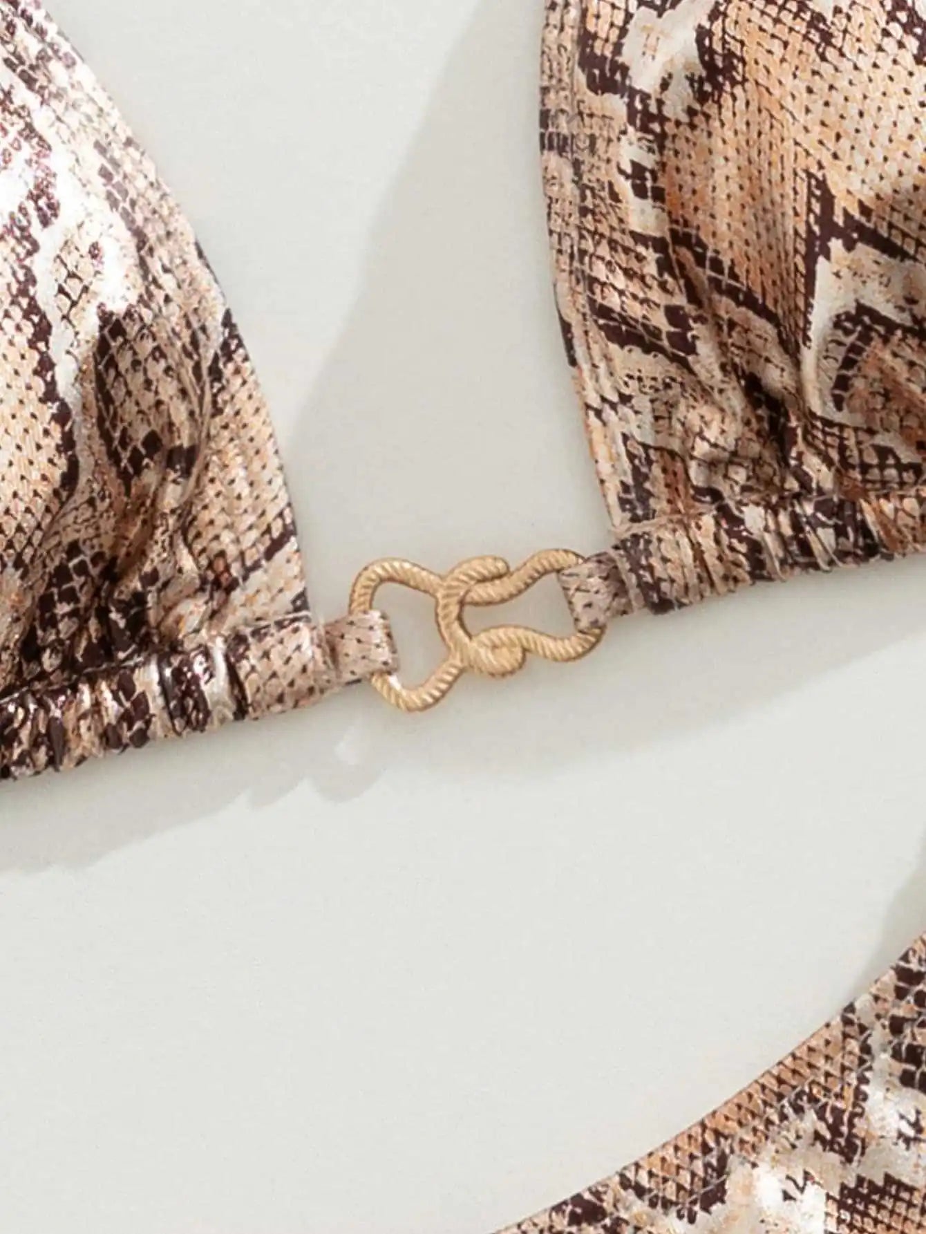 Sexy Coffee Tiger Print Micro Bikini