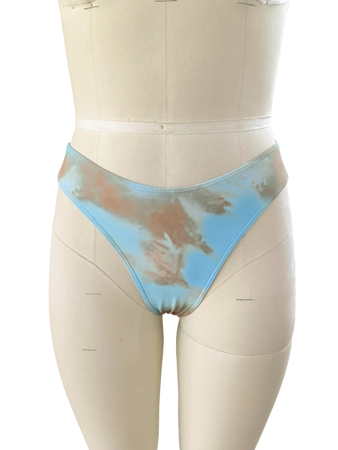 Sexy Blue Tie Dye Gradient Bikini Set