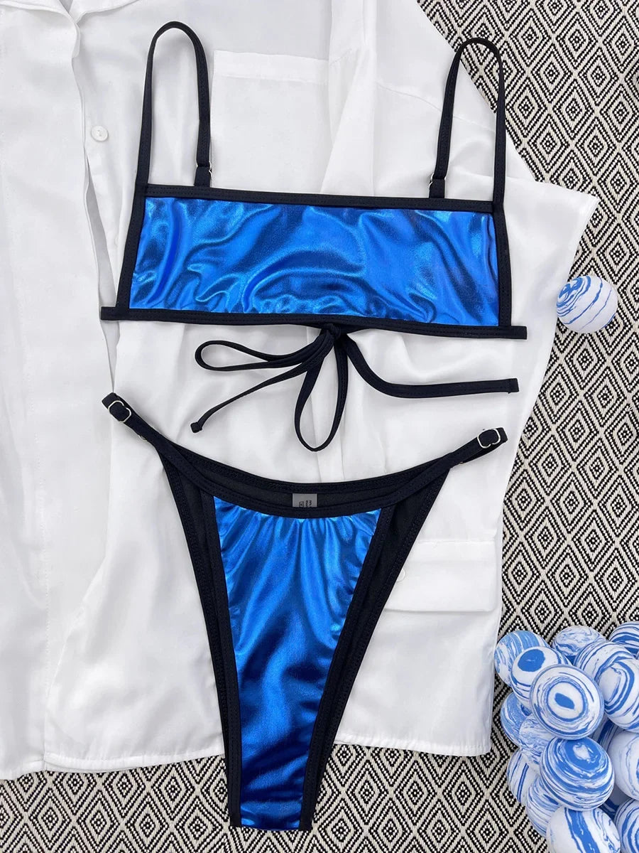XS - L Shiny Mini Micro Bikini