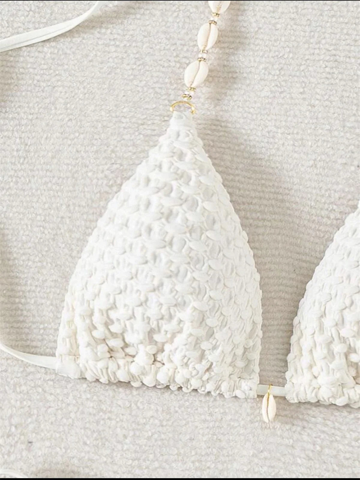 Sexy White Shell String Bikini