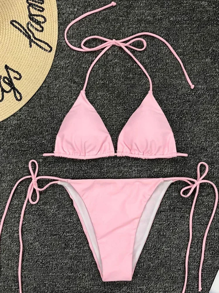 Neon Yellow Extreme Mini Micro Thong Bikini