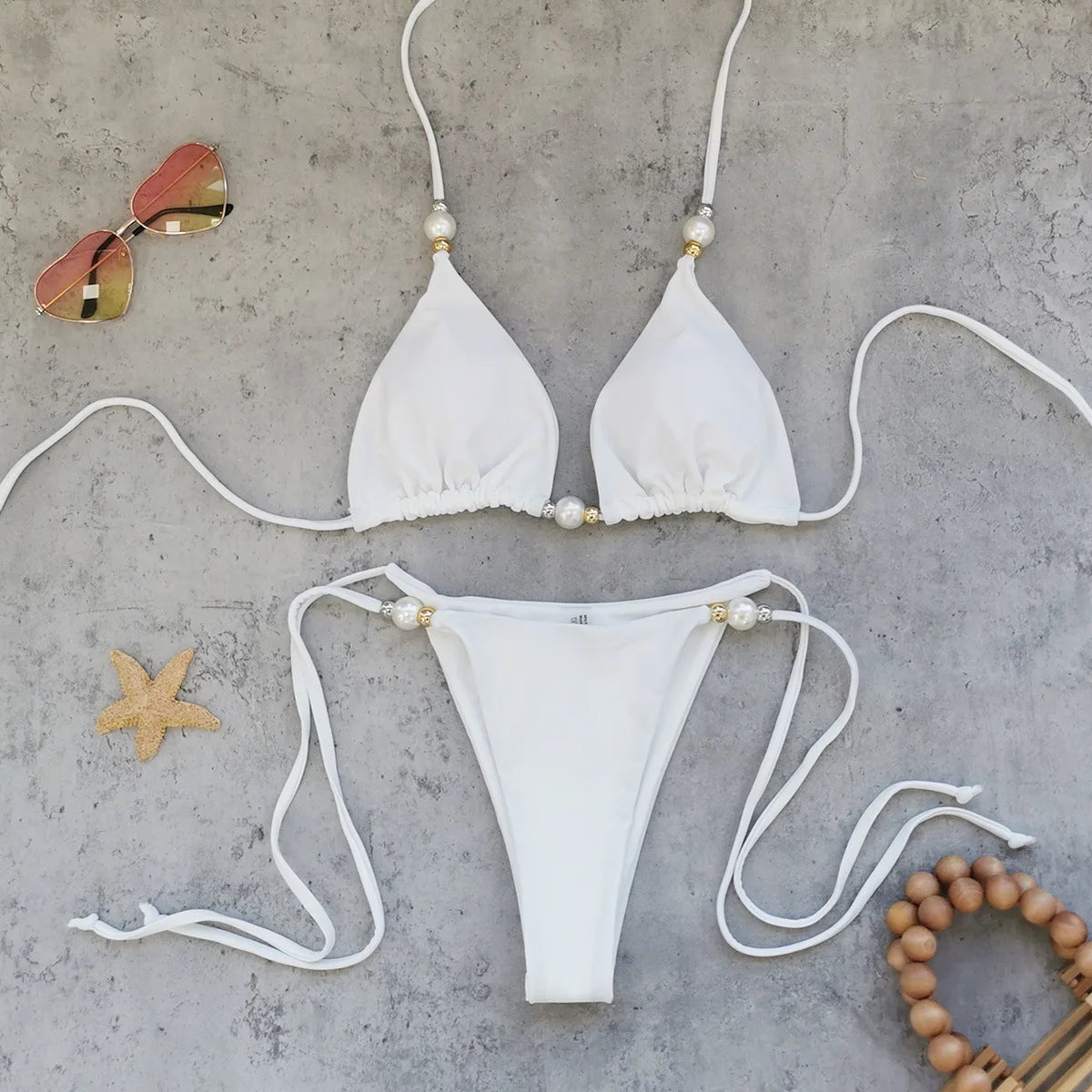 Sexy White Bikini Set