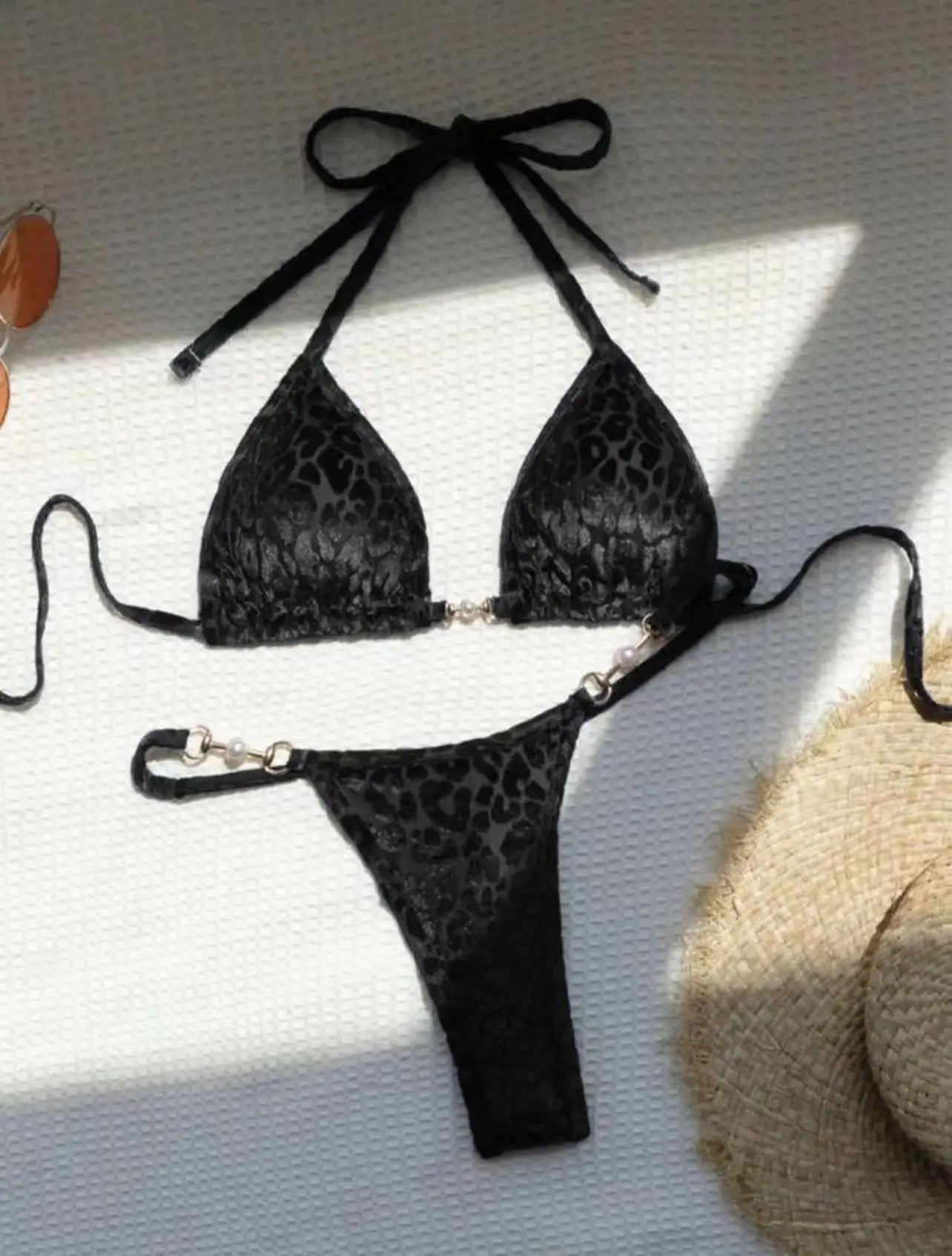 Sexy Green Leopard Print Bikini Set