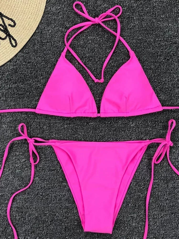 Neon Yellow Extreme Mini Micro Thong Bikini
