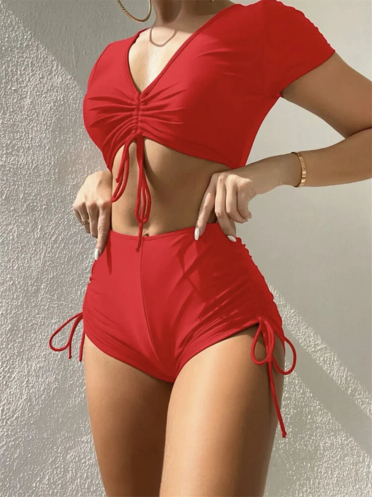 Sexy Drawstring Bikini Set