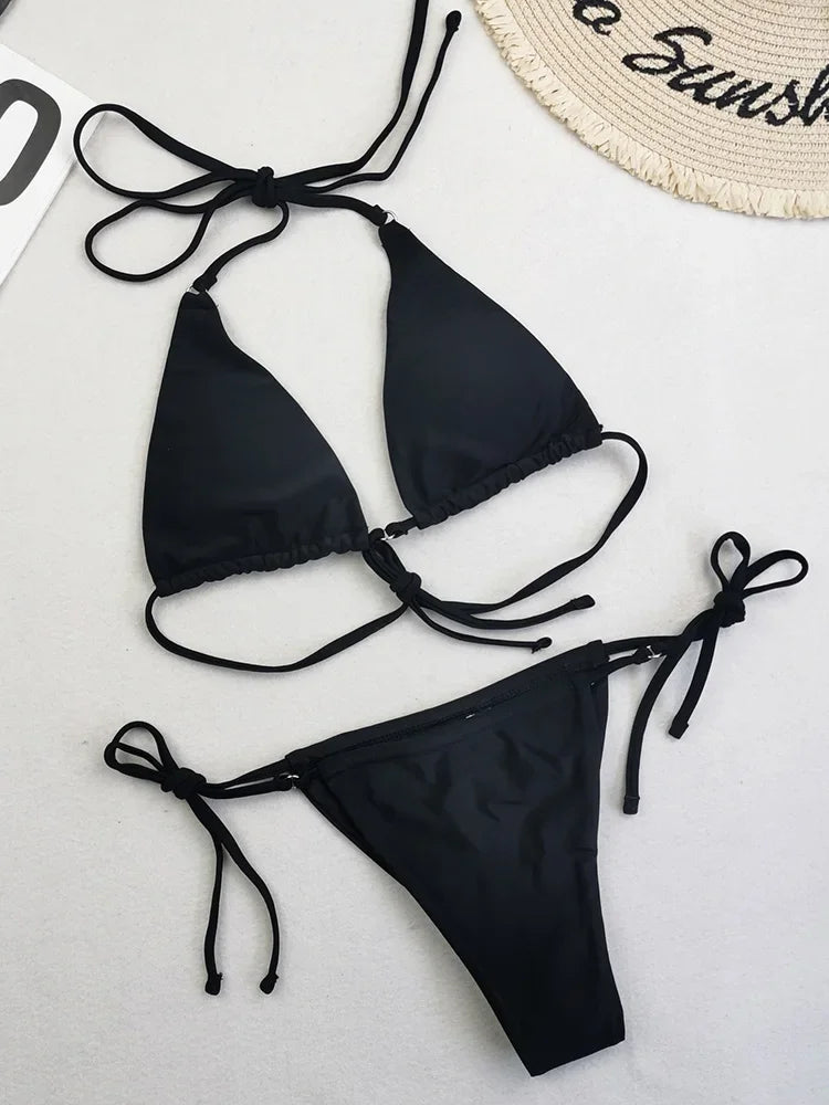 Polka Dot Mini Micro String Bikini