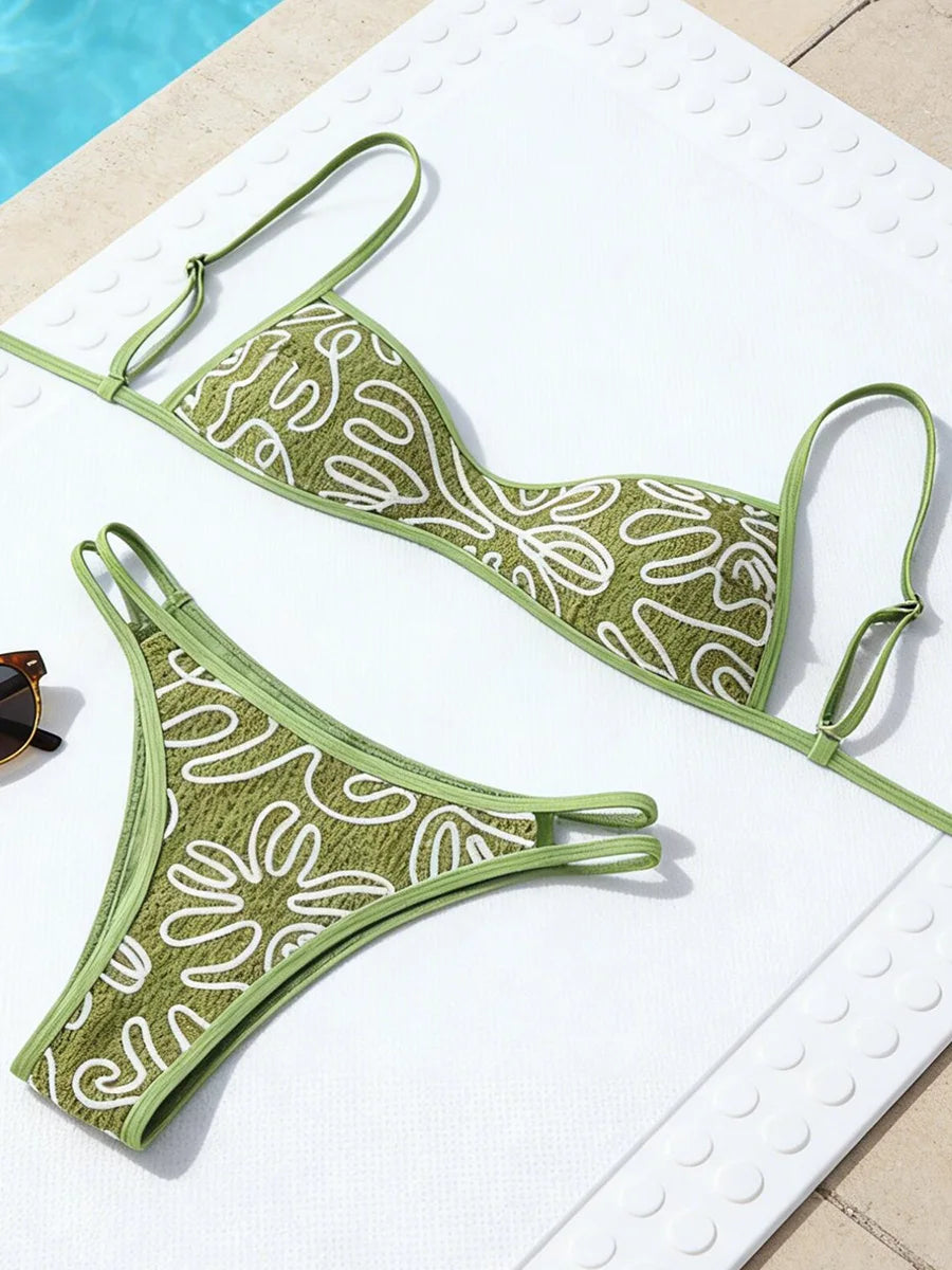 S - XL Printed Brazilian Bikini