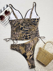 New Leopard Tankini V Neck Bikini