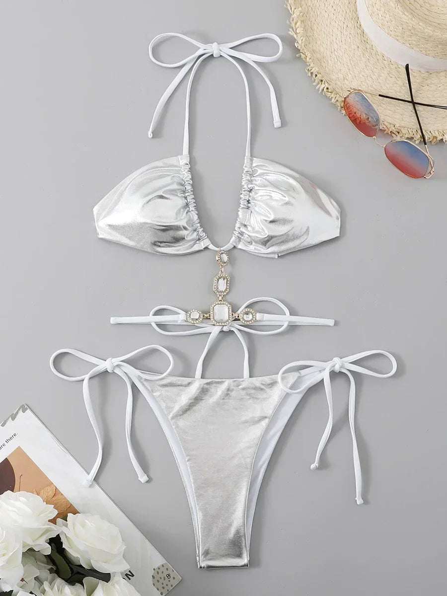 Extreme Mini Micro String Diamond Bikini