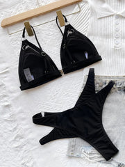 Sexy Cut Out Strappy High Cut Bikini