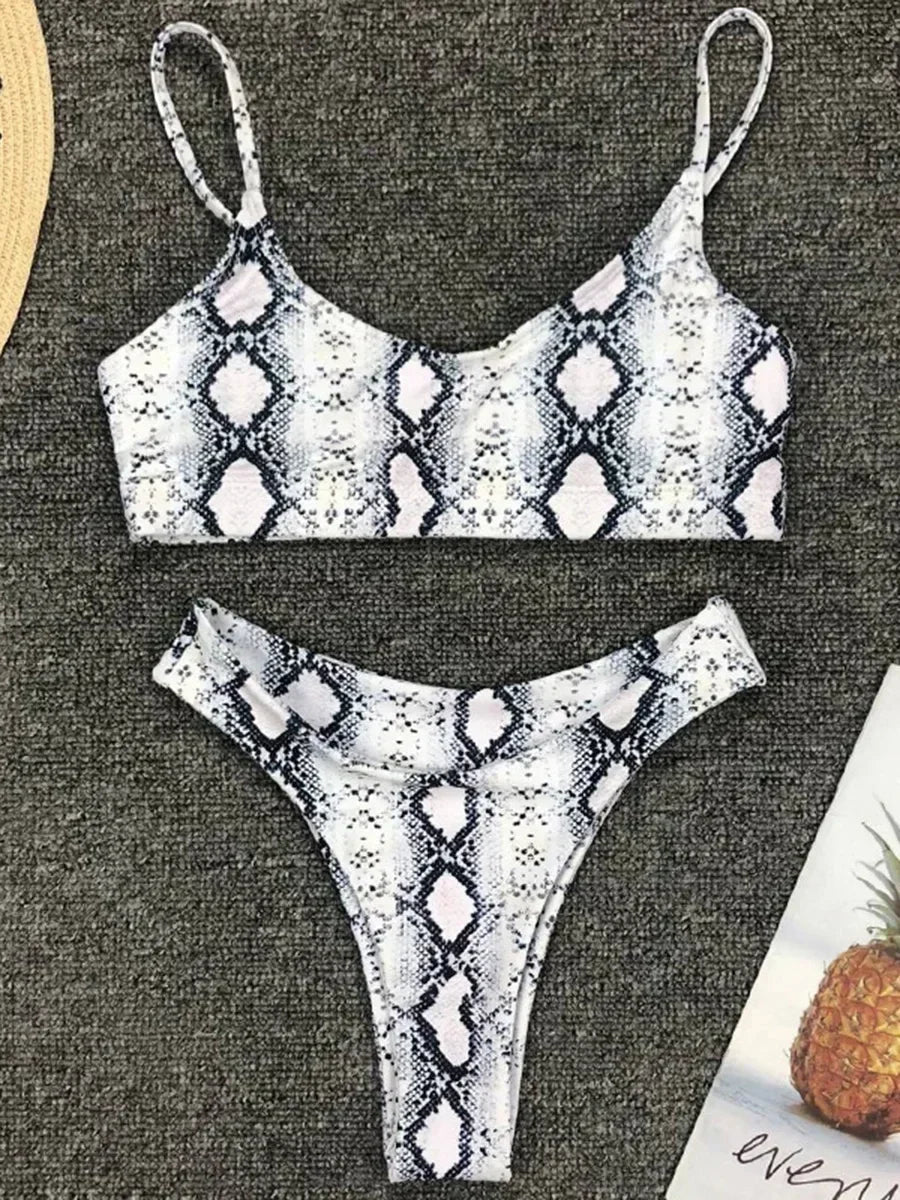 Snake Leopard Brazilian Bikini