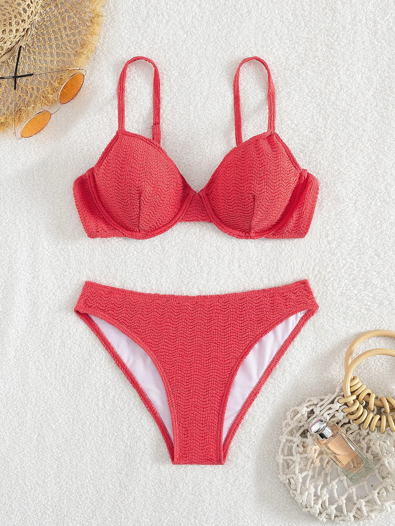Sexy Red Underwire Bikini