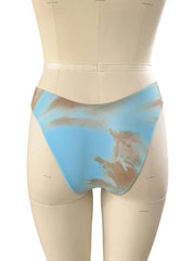 Sexy Blue Tie Dye Gradient Bikini Set
