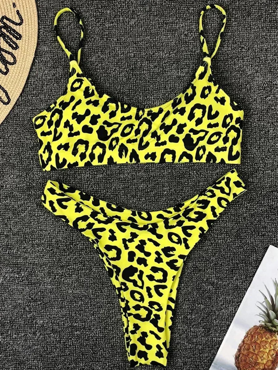 Snake Leopard Brazilian Bikini