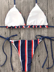 New Sexy Halter Striped Bikini