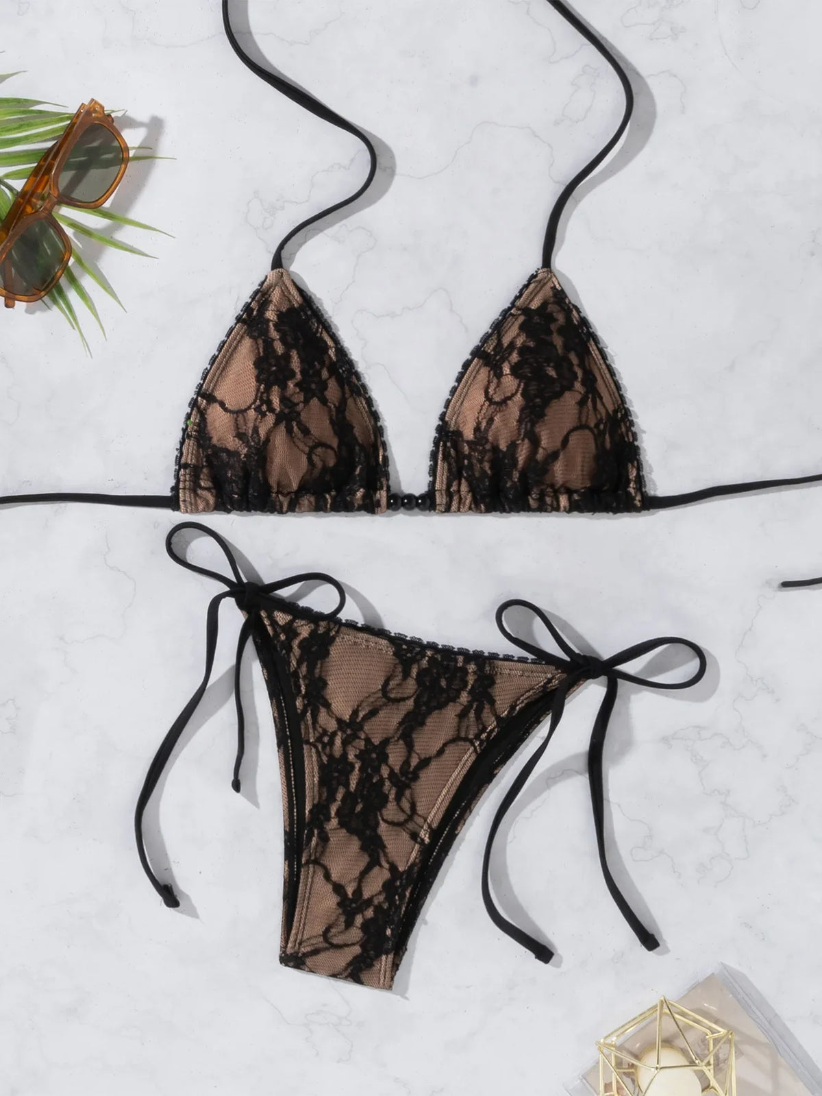 Sexy Mesh Black Bikini