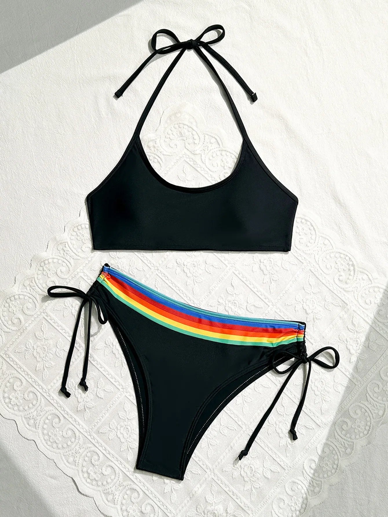 Women's Rainbow Color Bikini Set